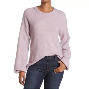 MADEWELL Payton Pullover Sweater S Coziest Yarn Light Purple Long Sleeve EUC B76